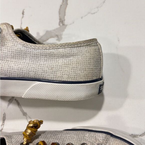 SPERRY | Women’s White Fashion Sneakers Gold Laces Shoes Size 8.5 - Picture 13 of 16
